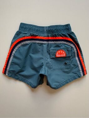 Sundek Boys Blue Swim Shorts - Short Elastic Waist Iconic Taffeta - Size 6
